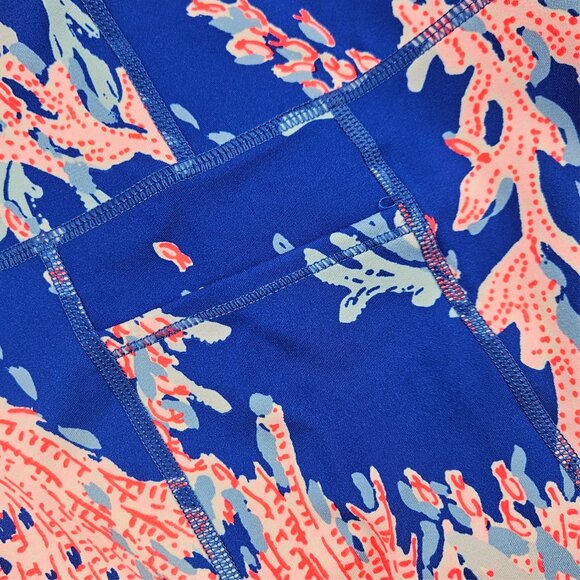 Lilly Pulitzer Weekend High-Rise Ruffle Shorts Borealis Blue Swim On Over - Picture 5 of 8